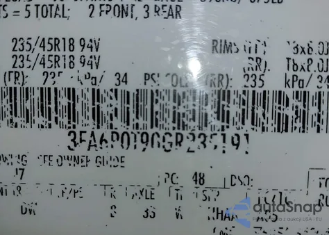 2016 Ford Fusion Se z USA, uszkodzony, nr VIN 3FA6P0T90GR235191